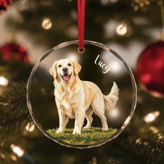 Glass Ornament US SHOP circle