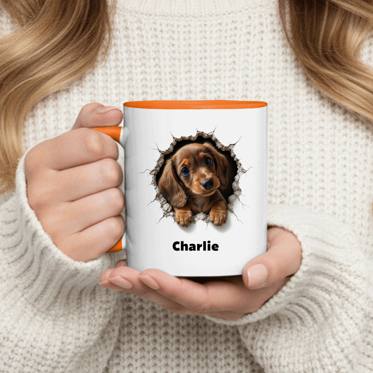 Personalized Mug - 3D Cracked Wall