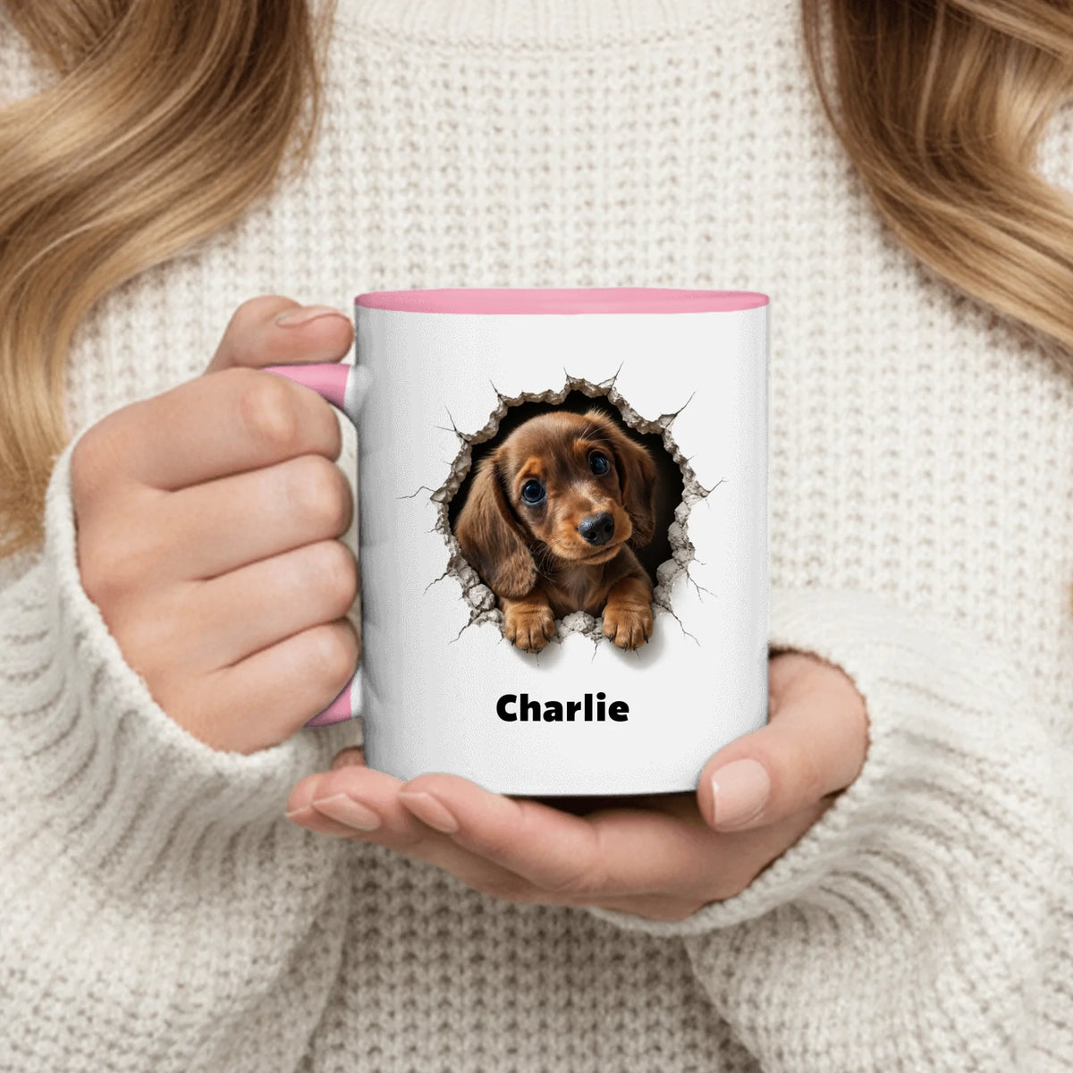 Personalized Mug - 3D Cracked Wall