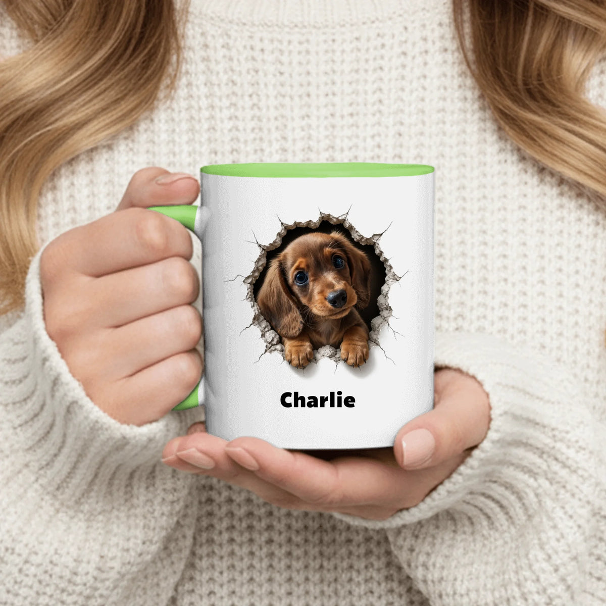 Personalized Mug - 3D Cracked Wall