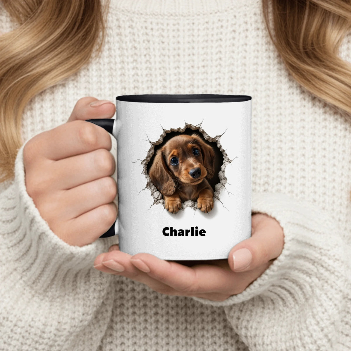 Personalized Mug - 3D Cracked Wall