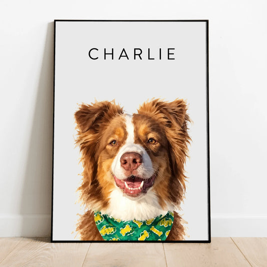 Personalized Poster - Soft Sketch Dog Illustration