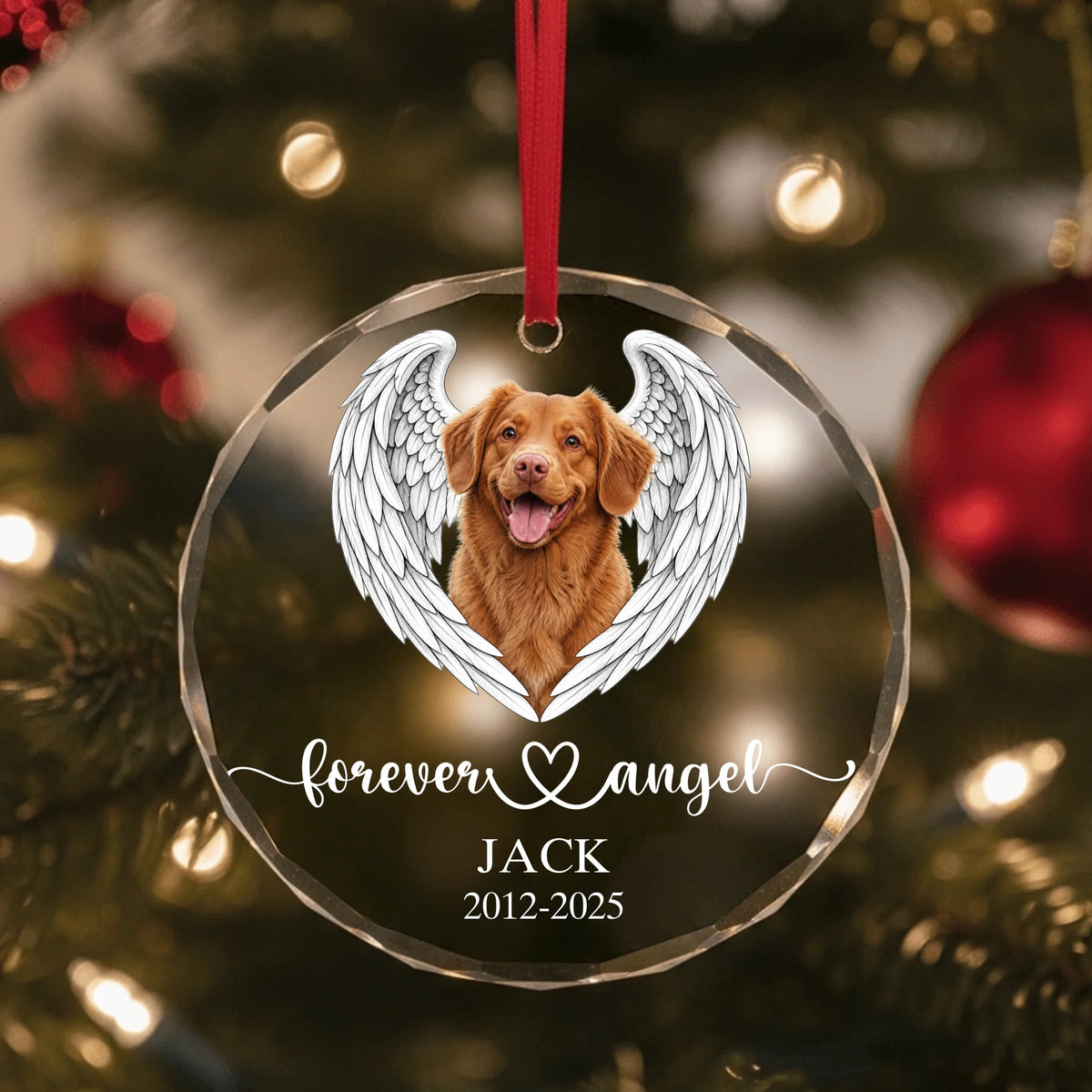 Glass Ornament US SHOP circle