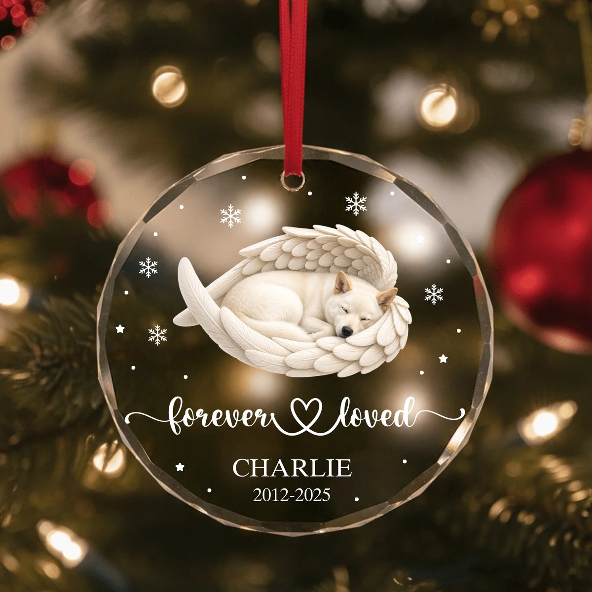 Glass Ornament US SHOP circle
