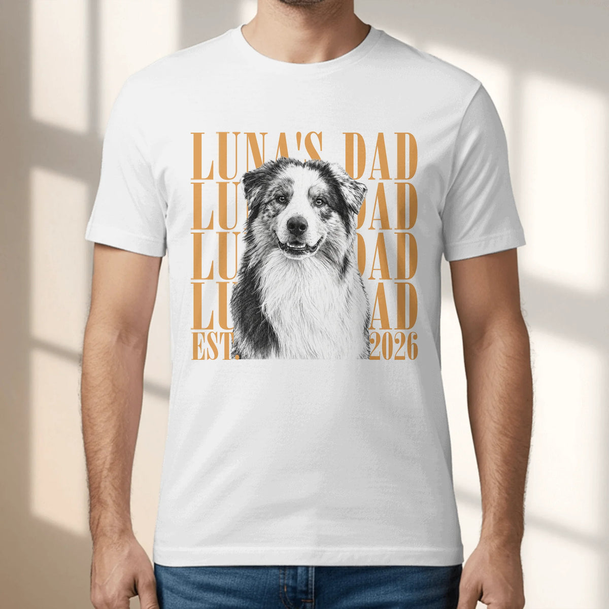Personalized T-Shirt - Dog Dad Photo