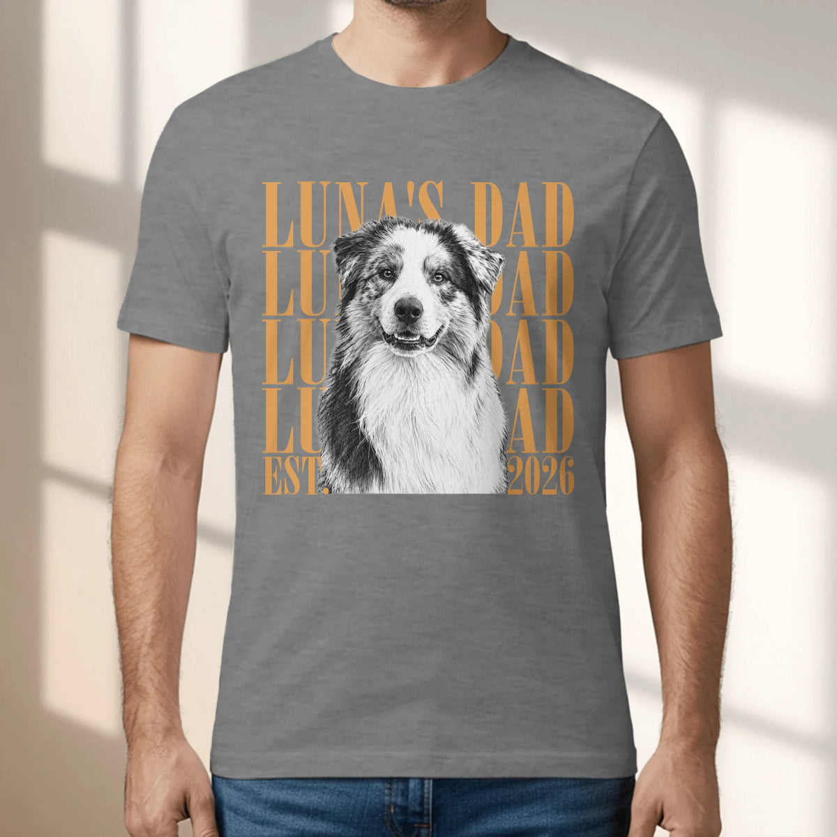 Personalized T-Shirt - Dog Dad Photo