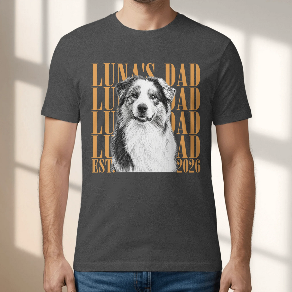 Personalized T-Shirt - Dog Dad Photo