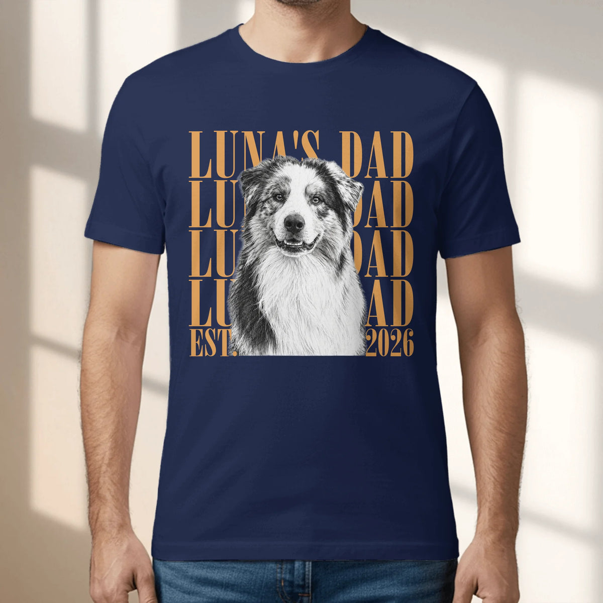 Personalized T-Shirt - Dog Dad Photo