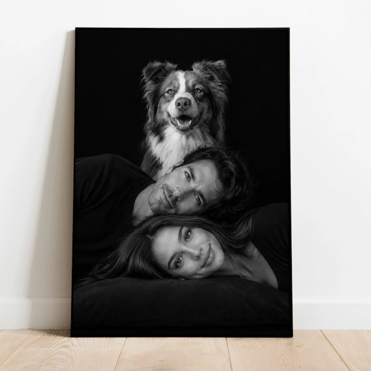 Personalized Poster - Stacked Family & Pet Portrait