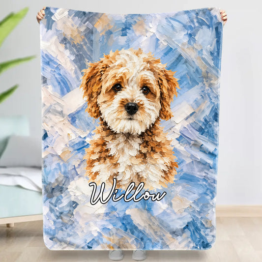 Personalized Blanket - Oil Painting Pet Photo