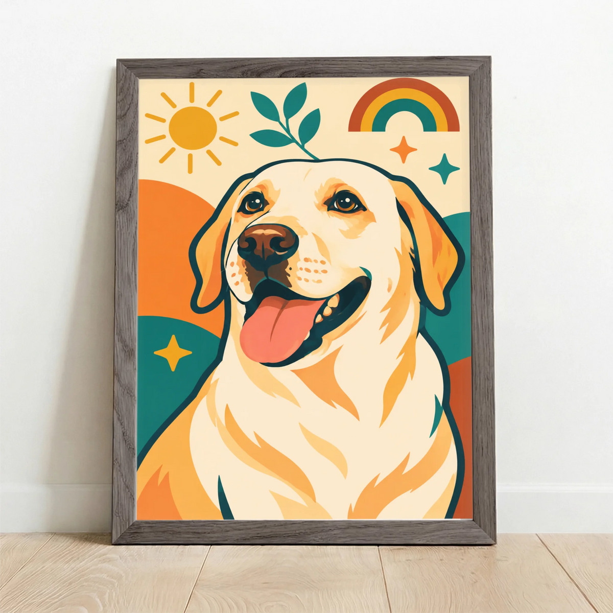 Framed Poster UK oak