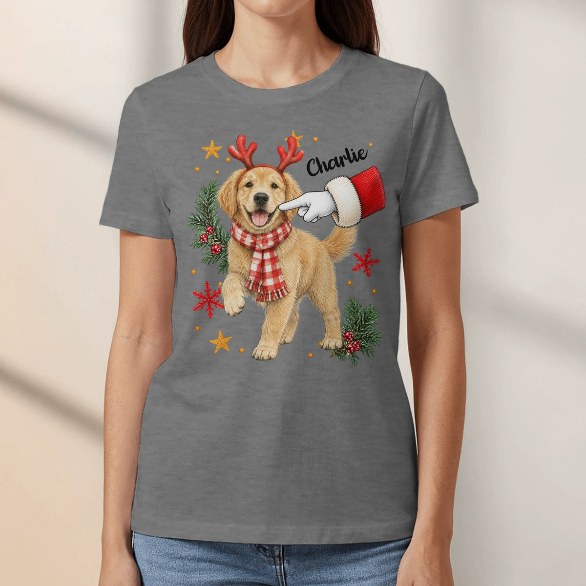 Personalized T-Shirt - Christmas Boop Pet Photo