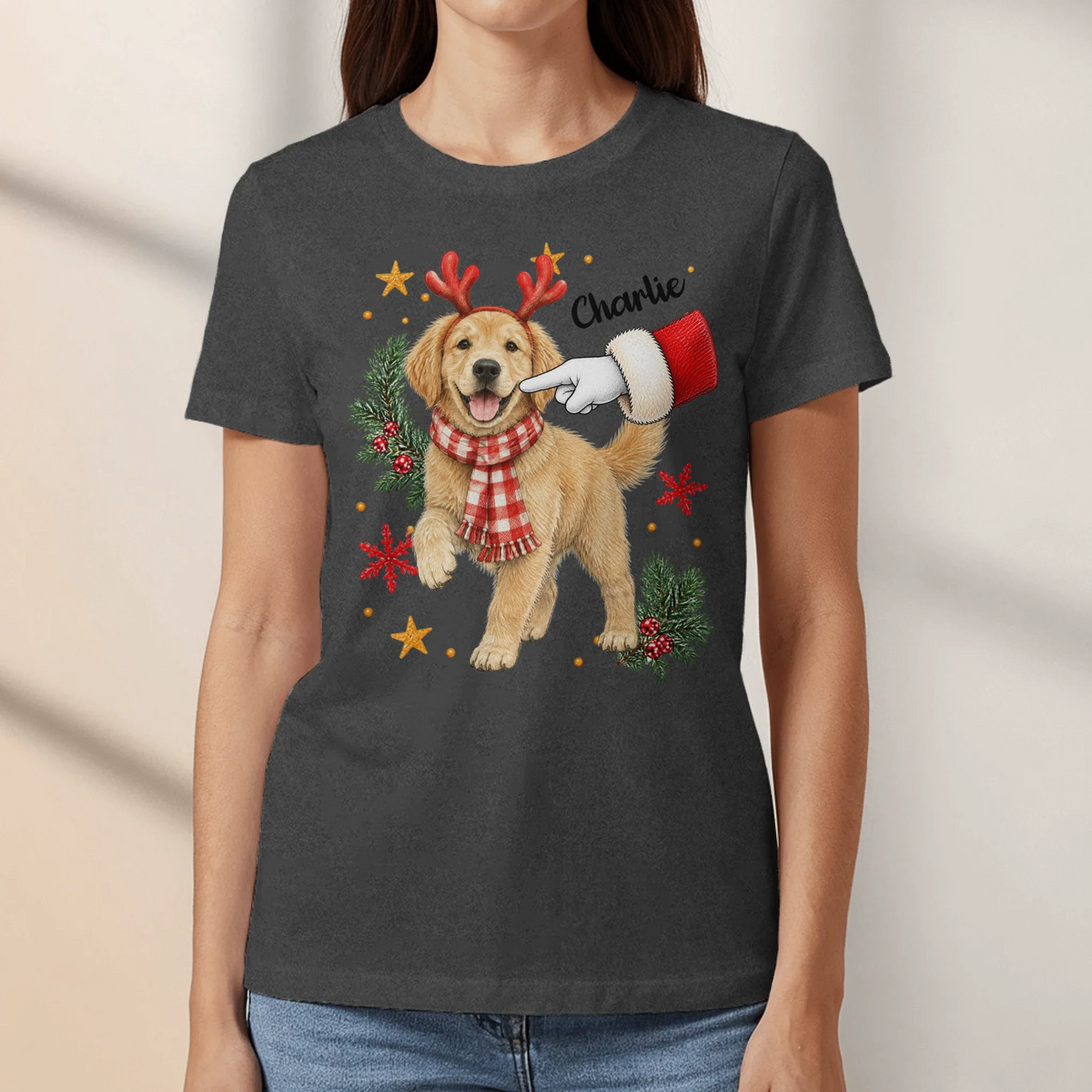 Personalized T-Shirt - Christmas Boop Pet Photo