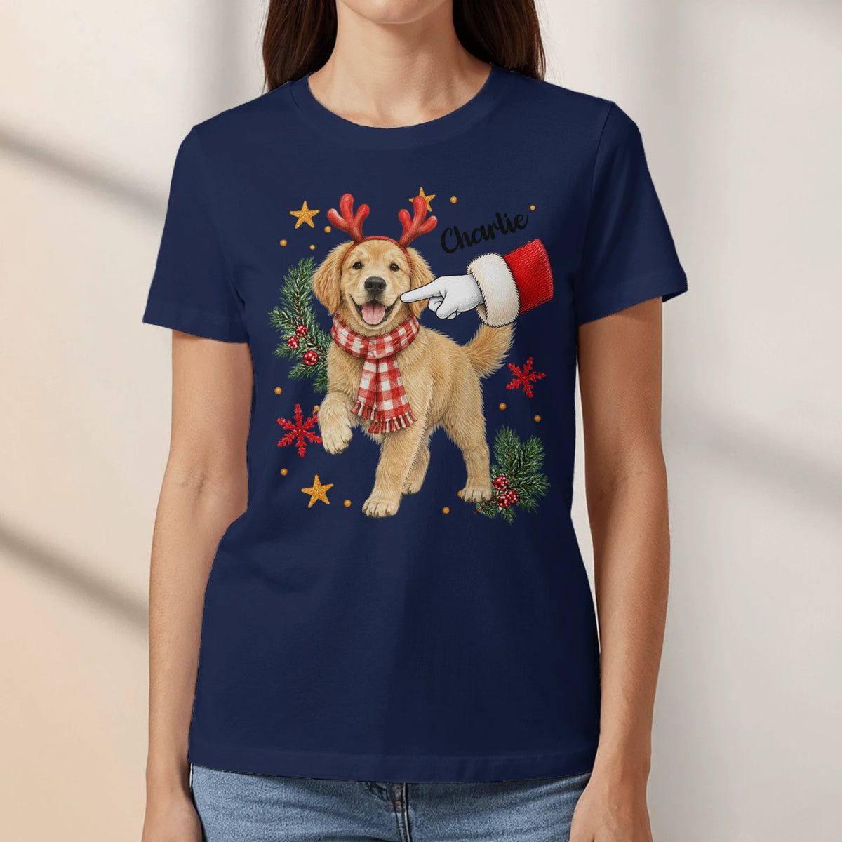 Personalized T-Shirt - Christmas Boop Pet Photo