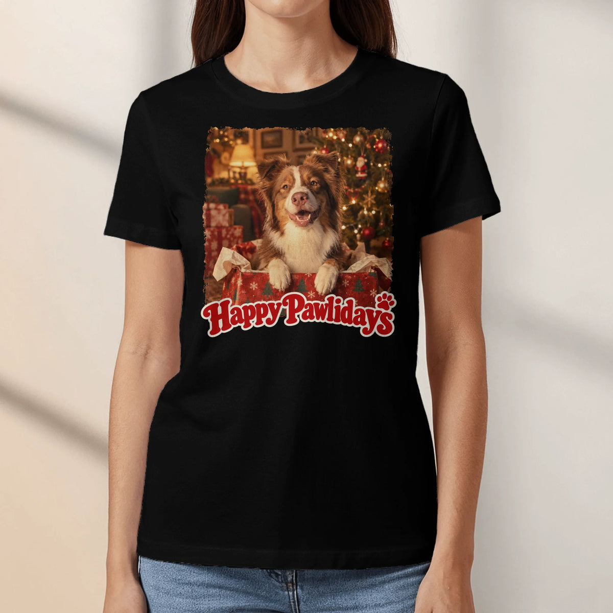 Personalized T-Shirt - Photo Christmas I Am The Present