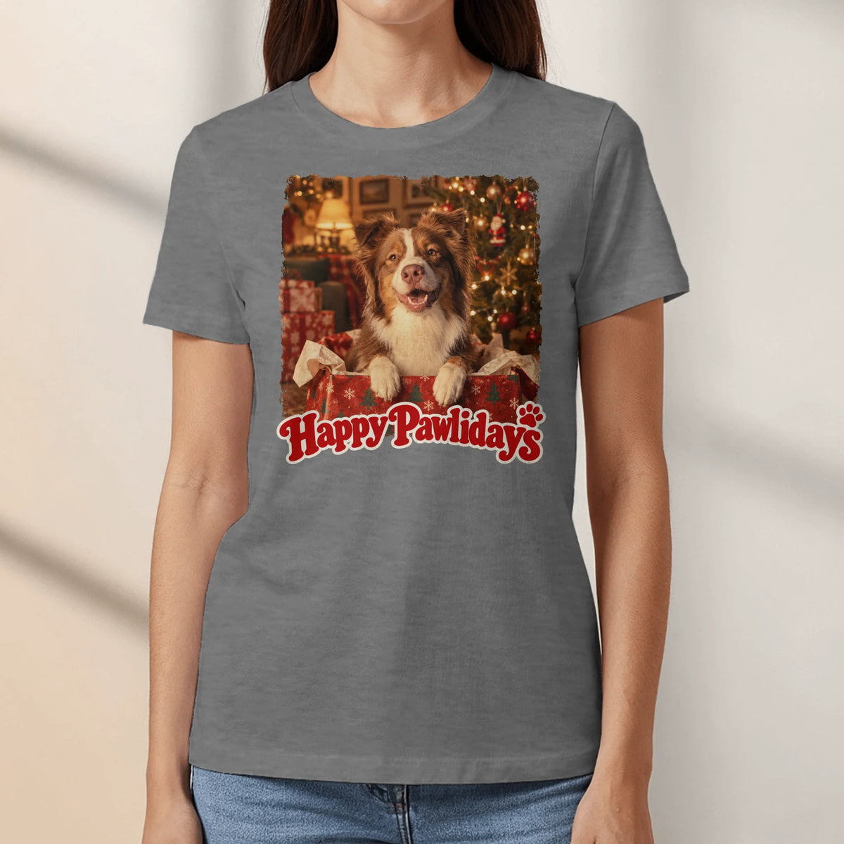 Personalized T-Shirt - Photo Christmas I Am The Present