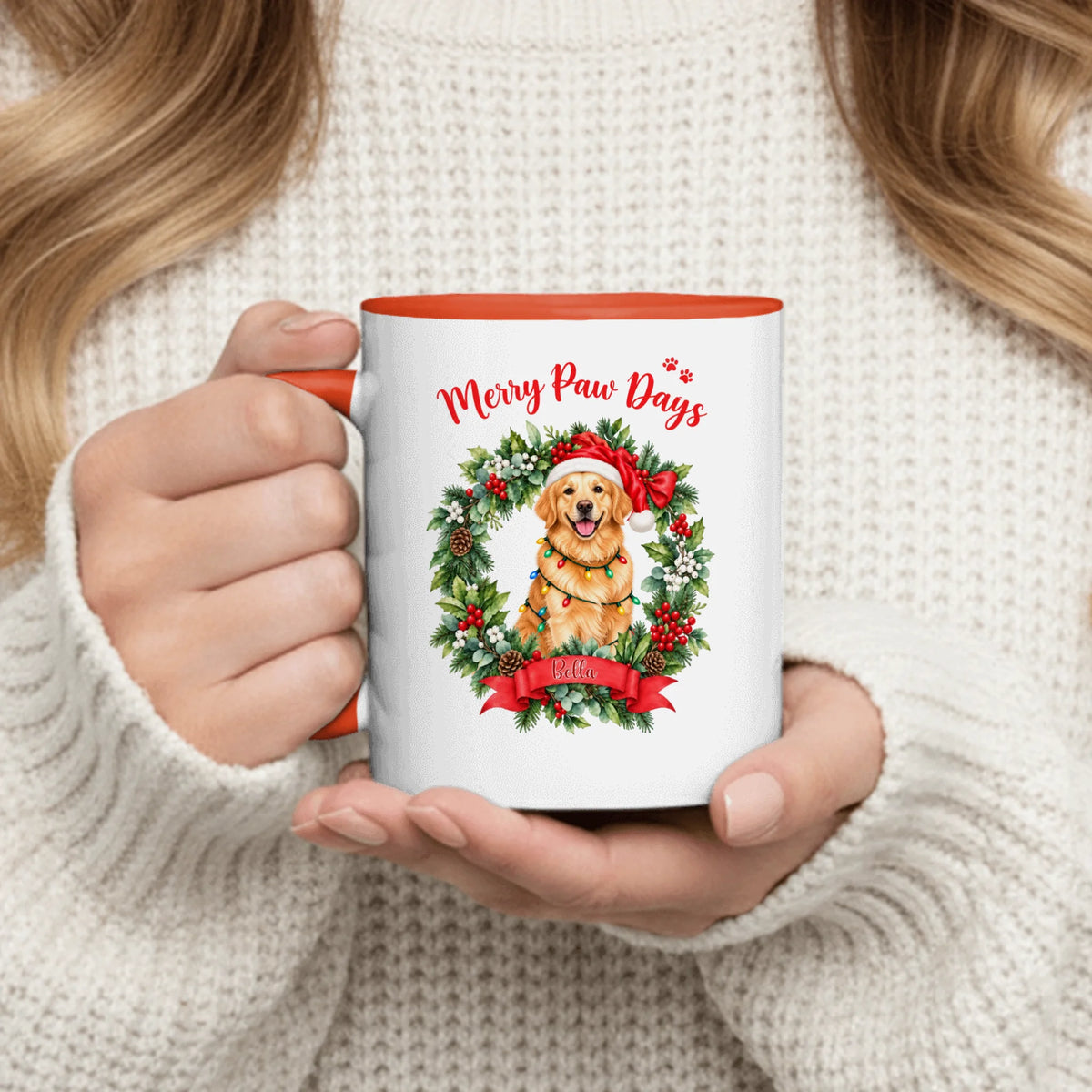 Personalized Mug - Watercolor Merry Paw Days