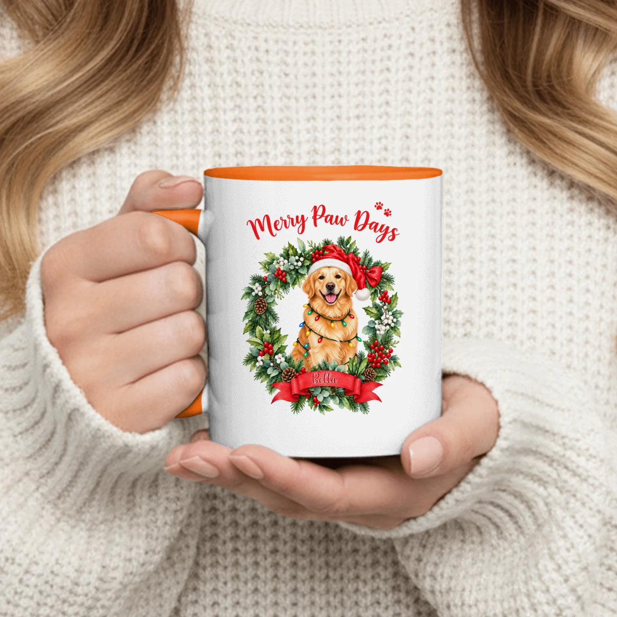 Personalized Mug - Watercolor Merry Paw Days