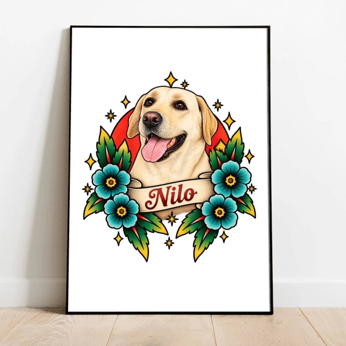 Personalized Poster - Tattoo-Style Pet Portrait