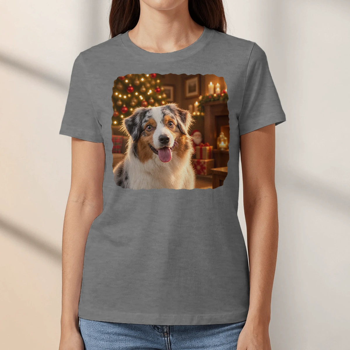 Personalized T-Shirt - Photo Christmas Pet Lover