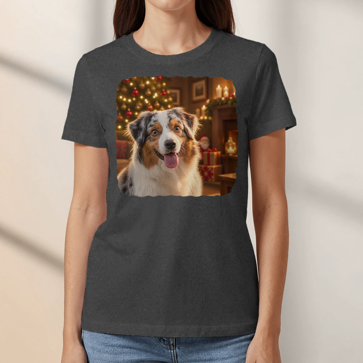 Personalized T-Shirt - Photo Christmas Pet Lover