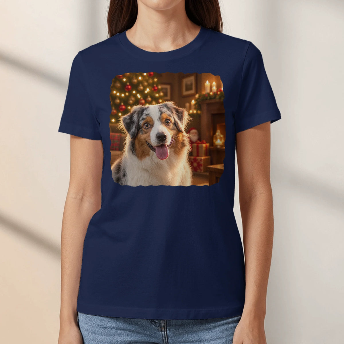 Personalized T-Shirt - Photo Christmas Pet Lover