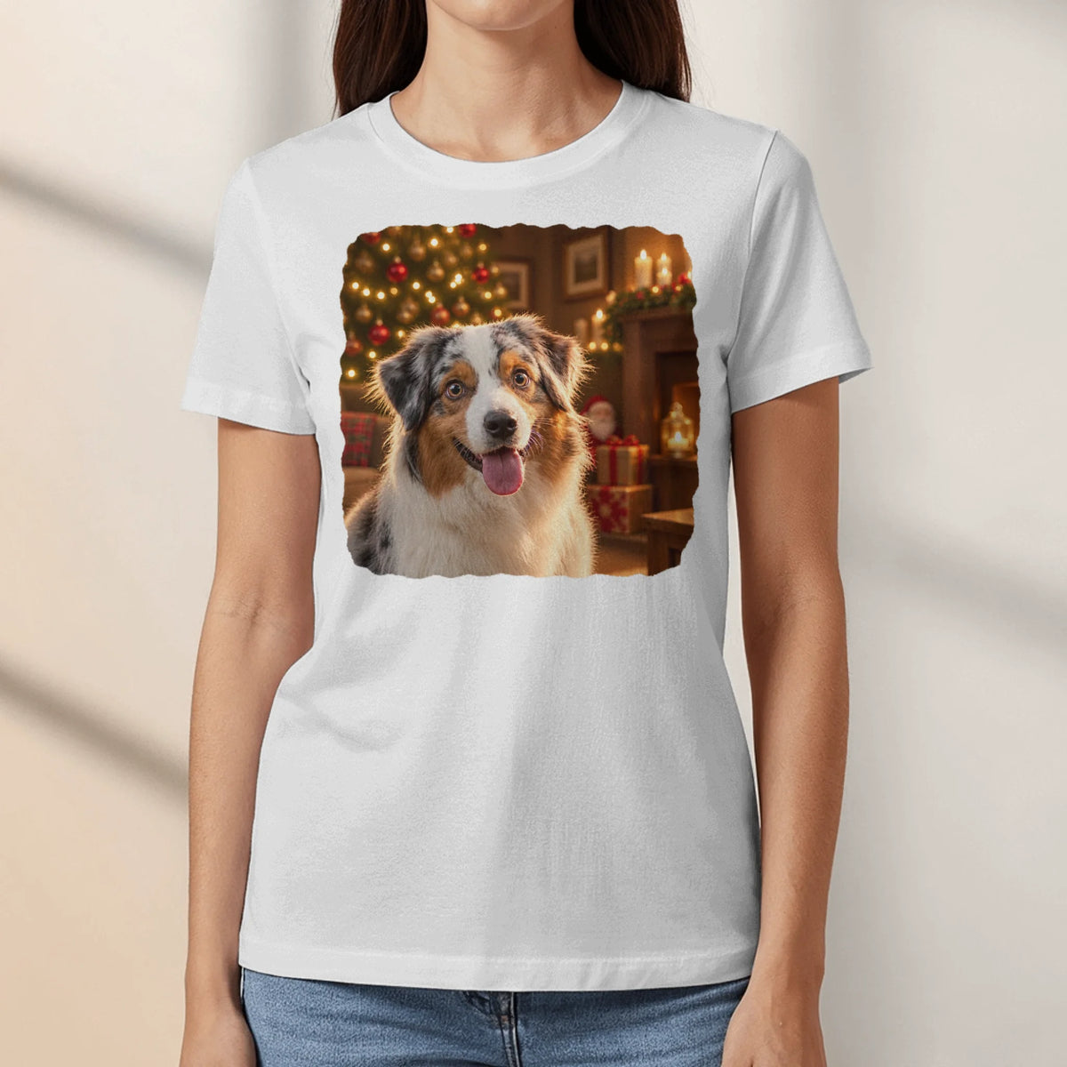 Personalized T-Shirt - Photo Christmas Pet Lover