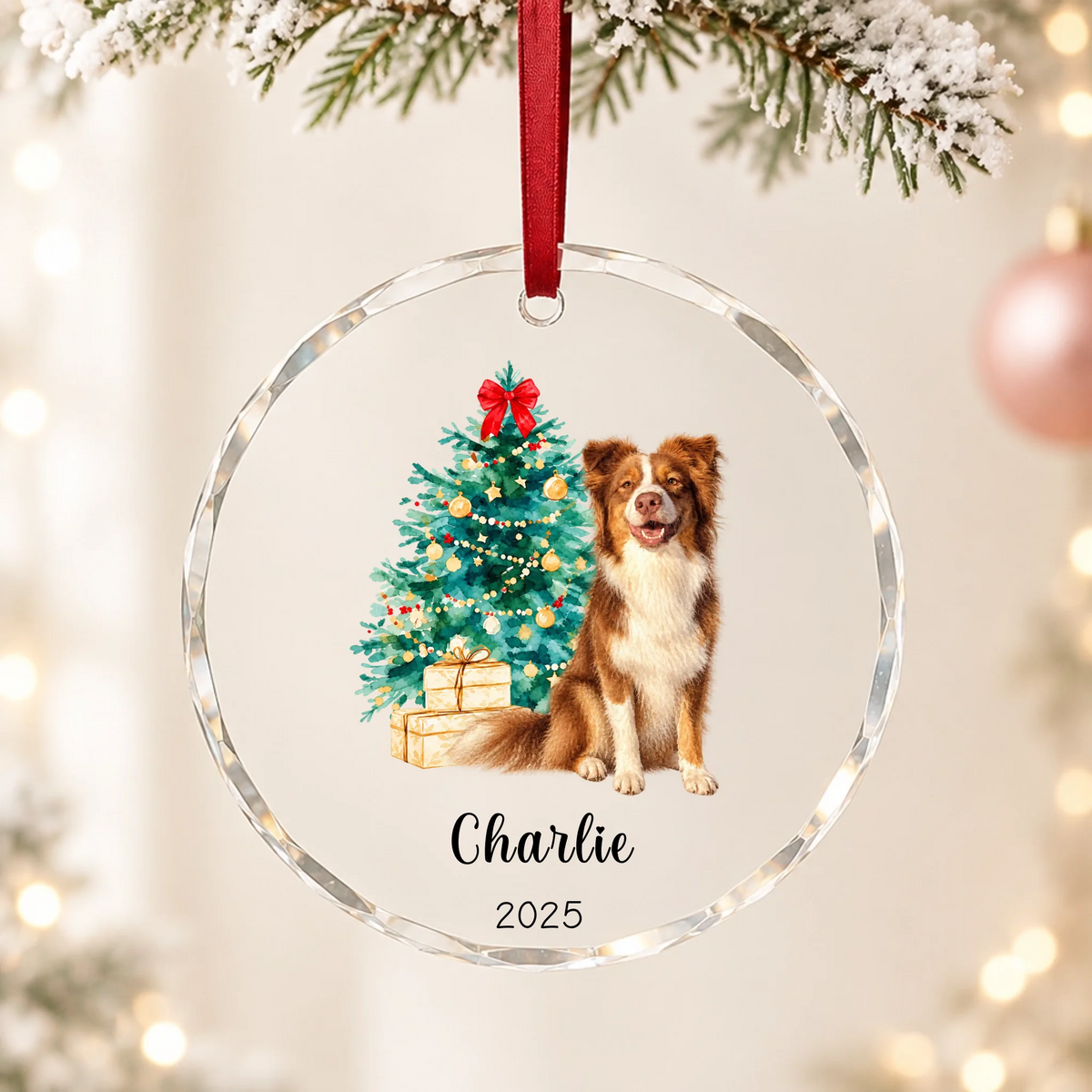 Glass Ornament US SHOP Light Circle Top