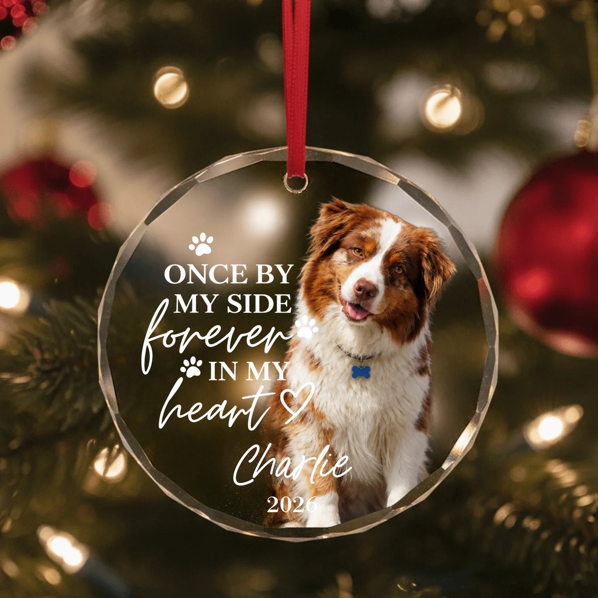 Glass Ornament US SHOP circle