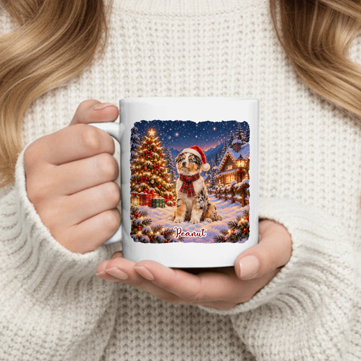 Personalized Mug - Photo Christmas Winter Pet