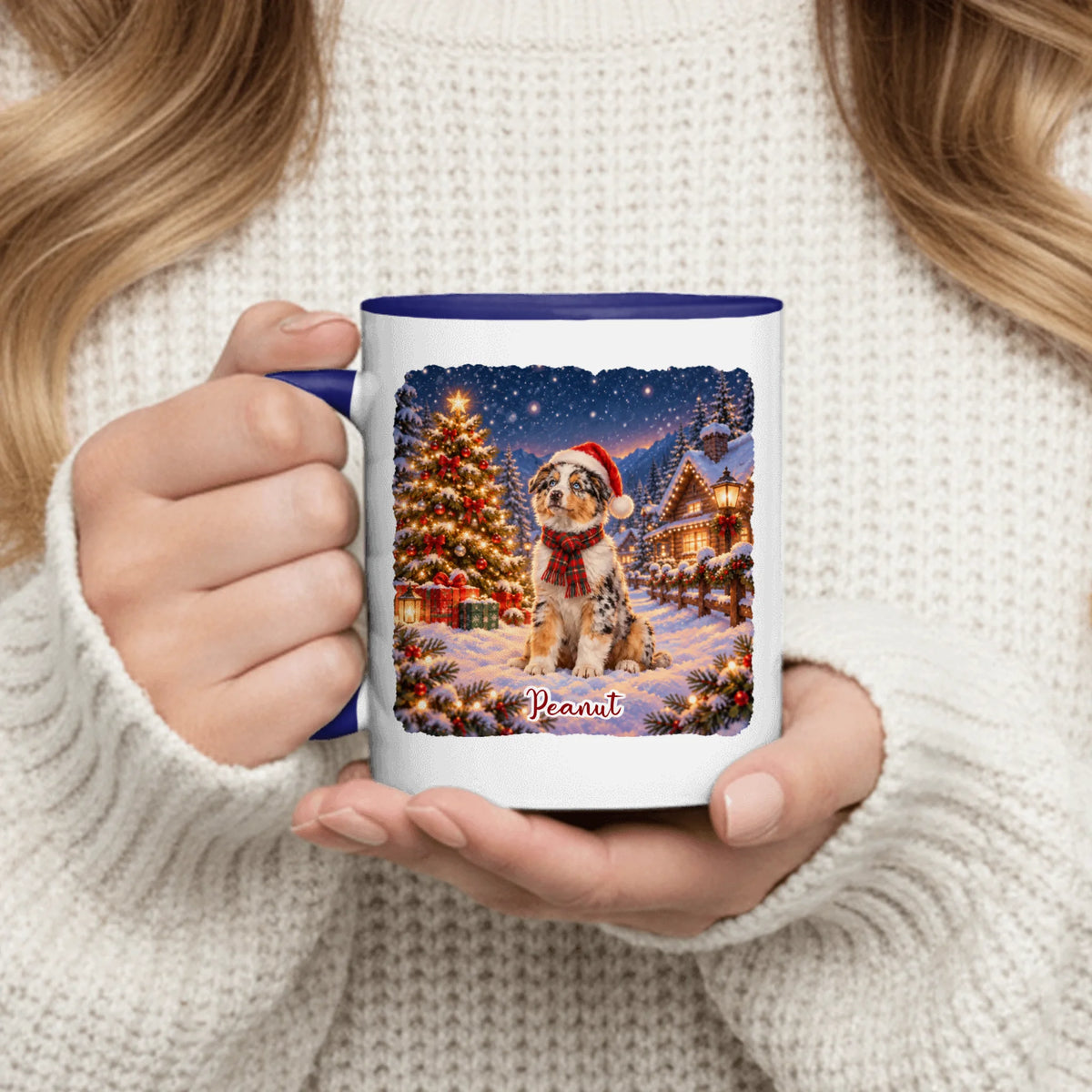 Personalized Mug - Photo Christmas Winter Pet