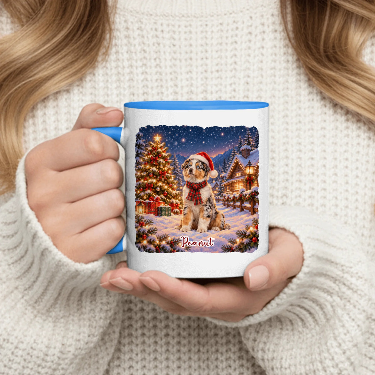 Personalized Mug - Photo Christmas Winter Pet