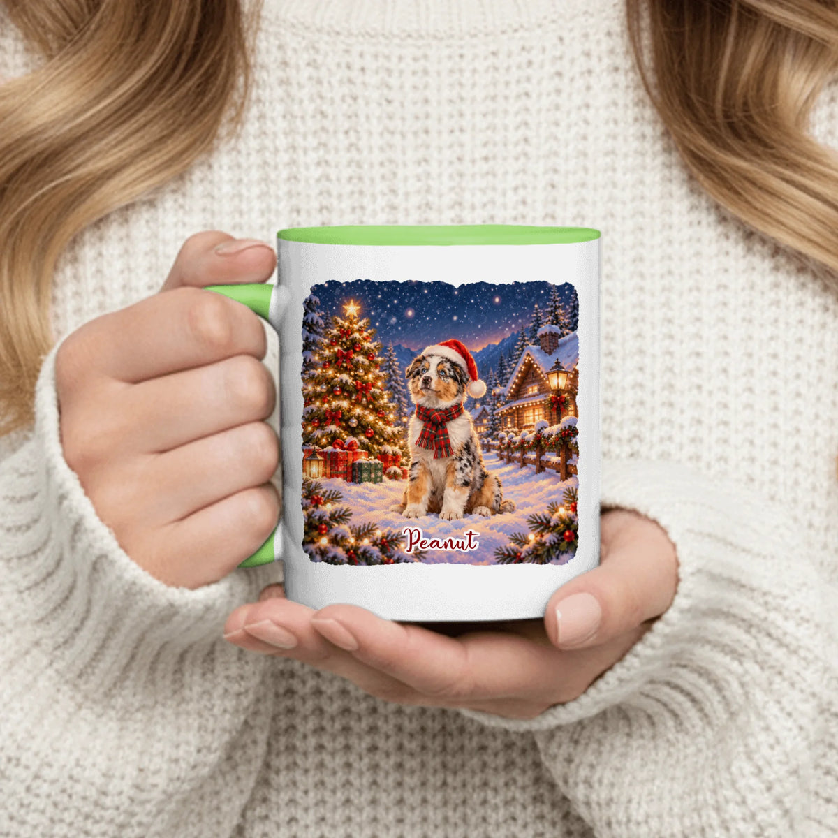 Personalized Mug - Photo Christmas Winter Pet