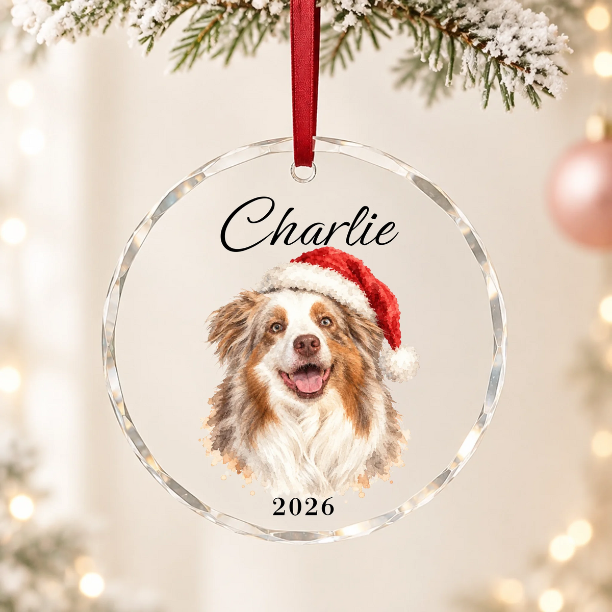 Glass Ornament US SHOP Light Circle Top