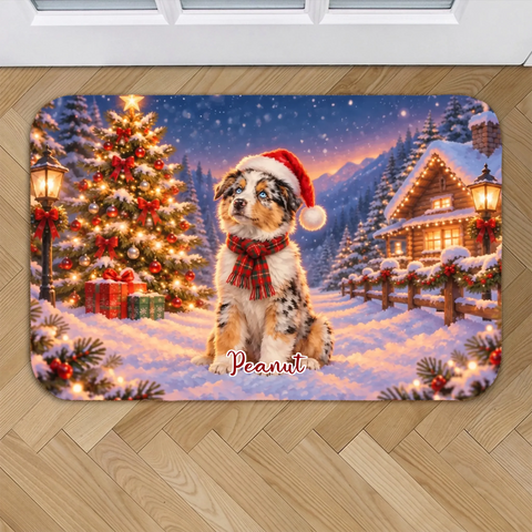Personalized Doormat - Photo Christmas Winter Pet - Featured Image