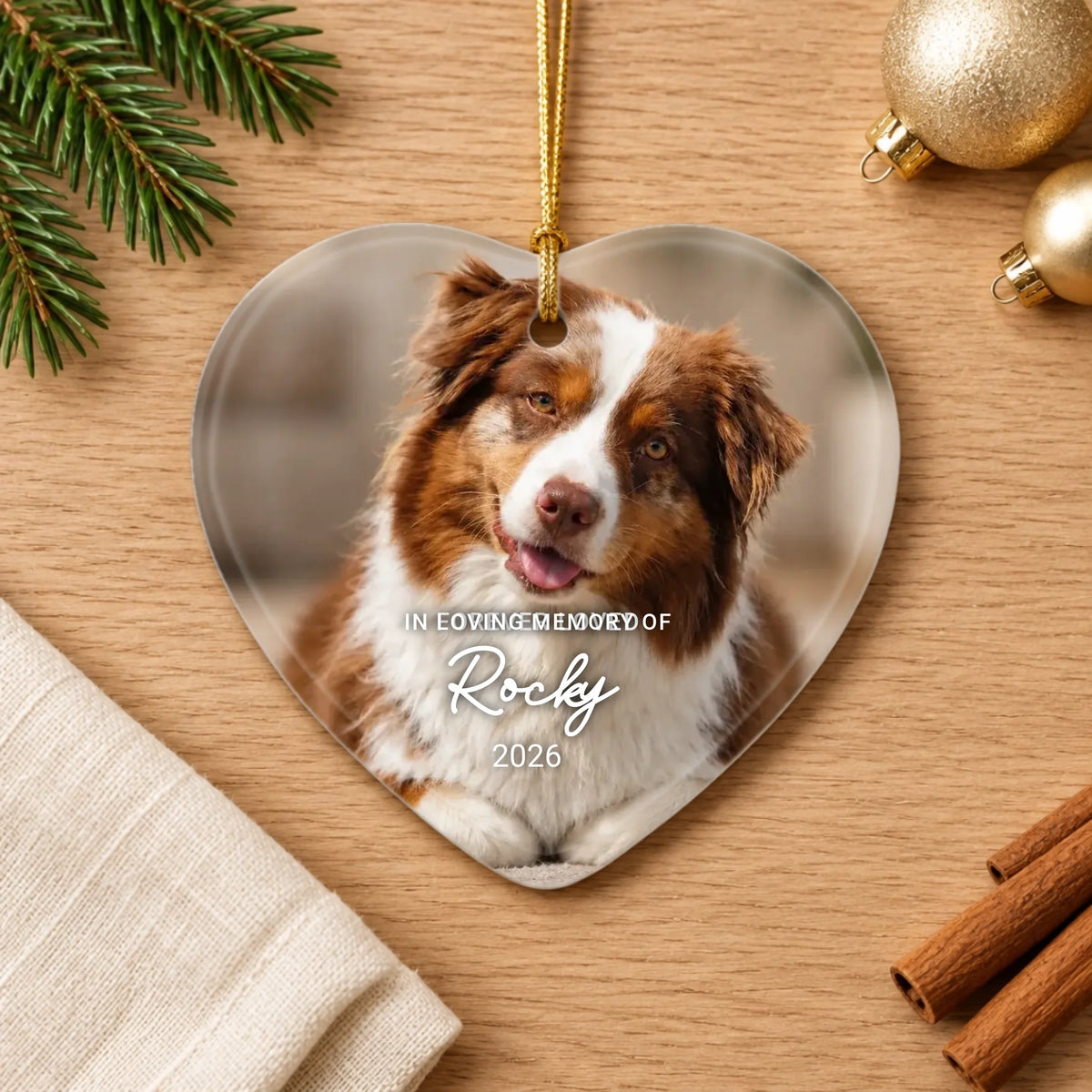 Personalized Ceramic Heart Ornament