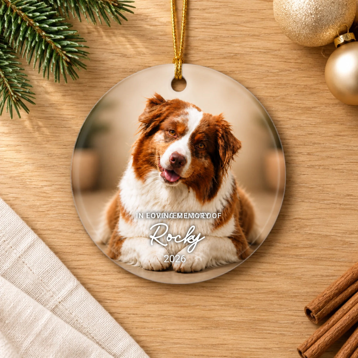 Personalized Ceramic Round Ornament