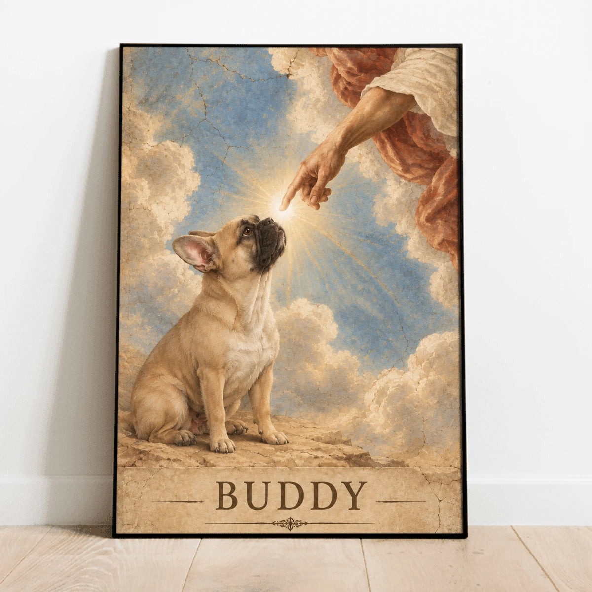 Personalized Poster - Renaissance Fresco Touched by Grace Dog