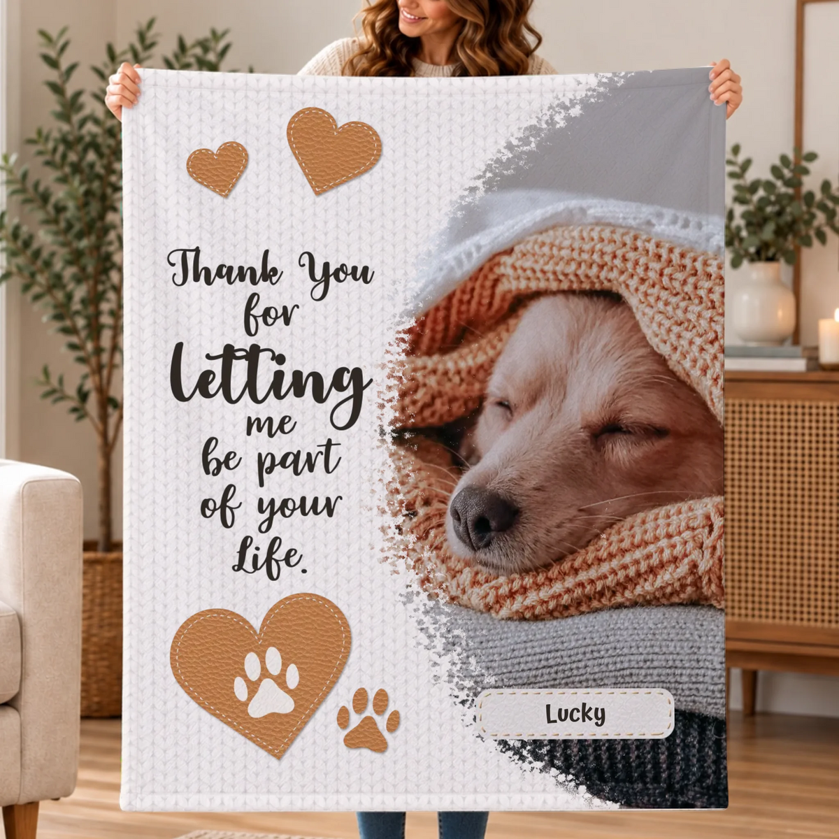 Personalized Blanket - Thank you