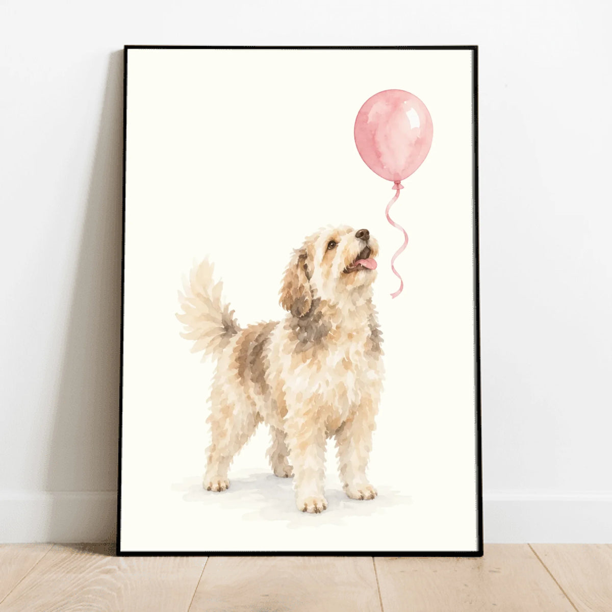 Personalized Poster - Watercolor Balloon Pet Portrait