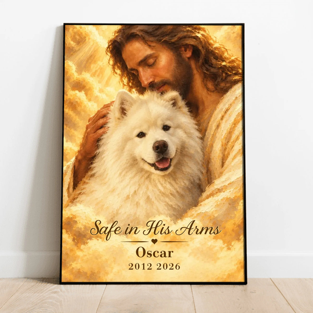 Personalized Poster - Oil Painting Memorial Safe in His Arms