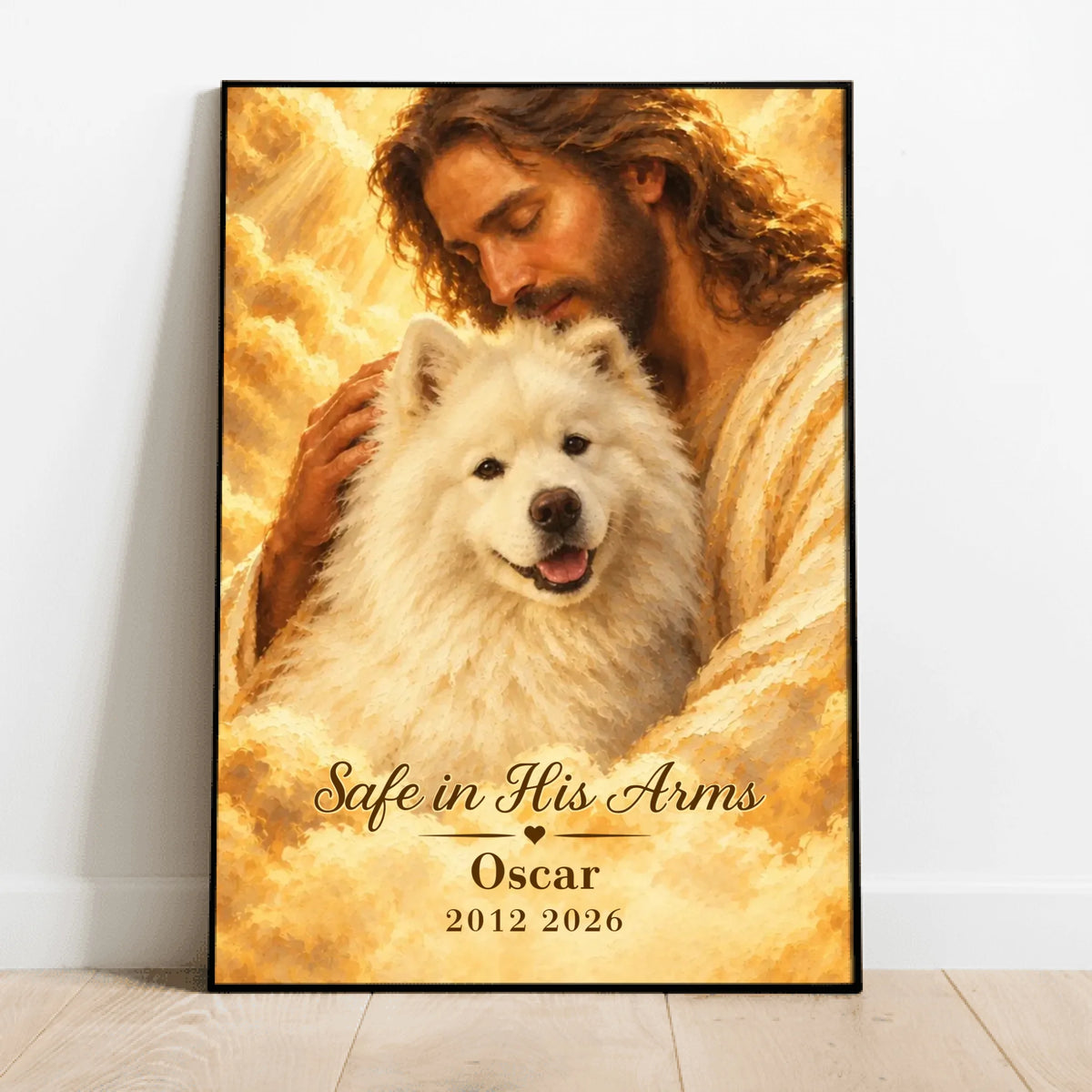 Personalized Poster - Oil Painting Memorial Safe in His Arms