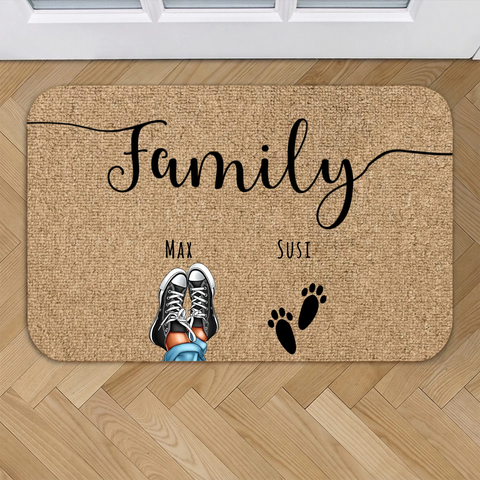Personalized Doormat - Shoes and Paws - Featured Image