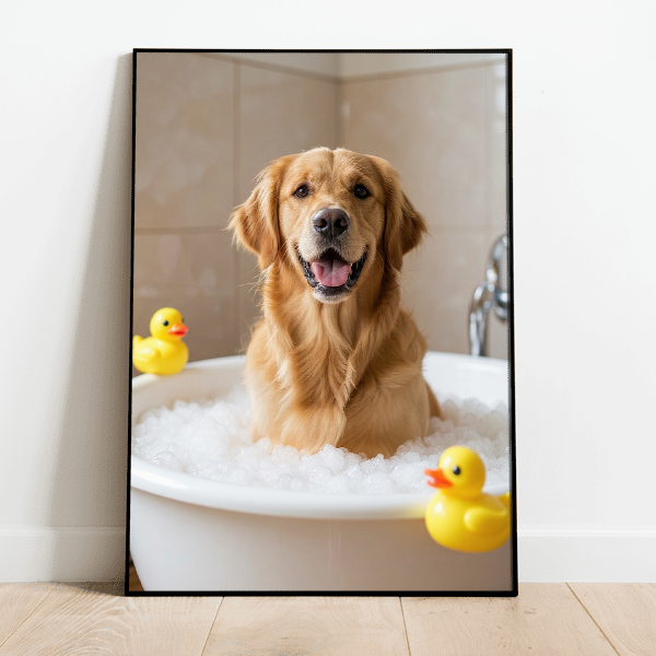 Personalized AI Poster for Dog or Cat - Bathroom